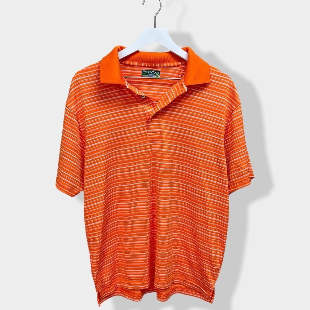 PRO‎ Tour Cool Play Striped Polo Shirt